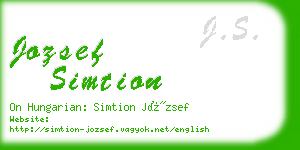 jozsef simtion business card